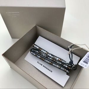 Club Monaco bead wrap bracelet. NWT and box.